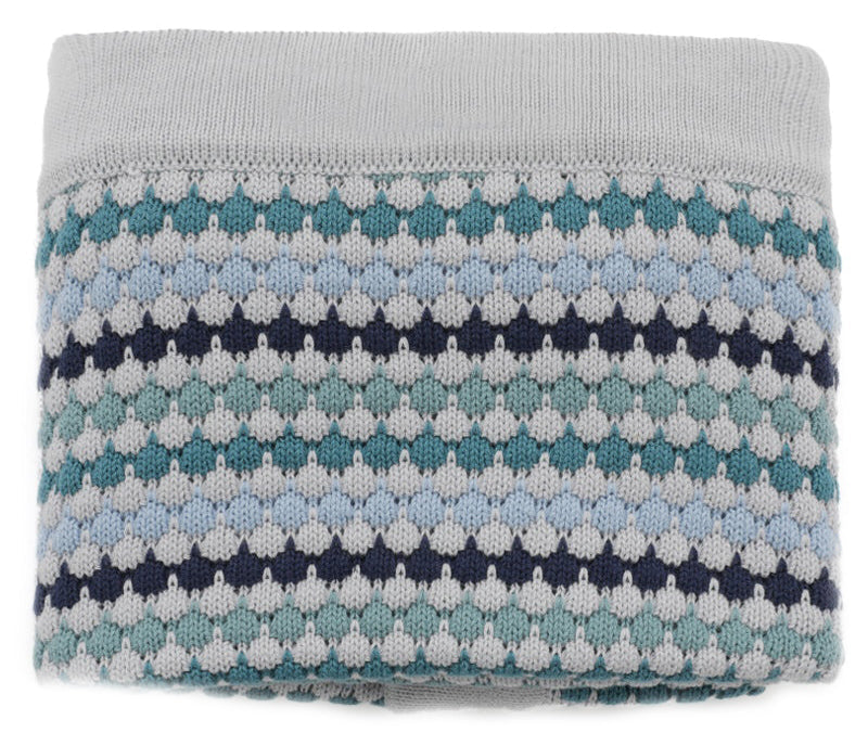 Nana Huchy Confetti Stripe Baby Blanket - Blue