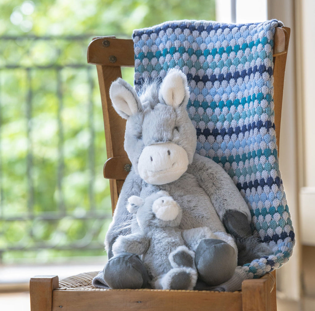 Nana Huchy Confetti Stripe Baby Blanket - Blue