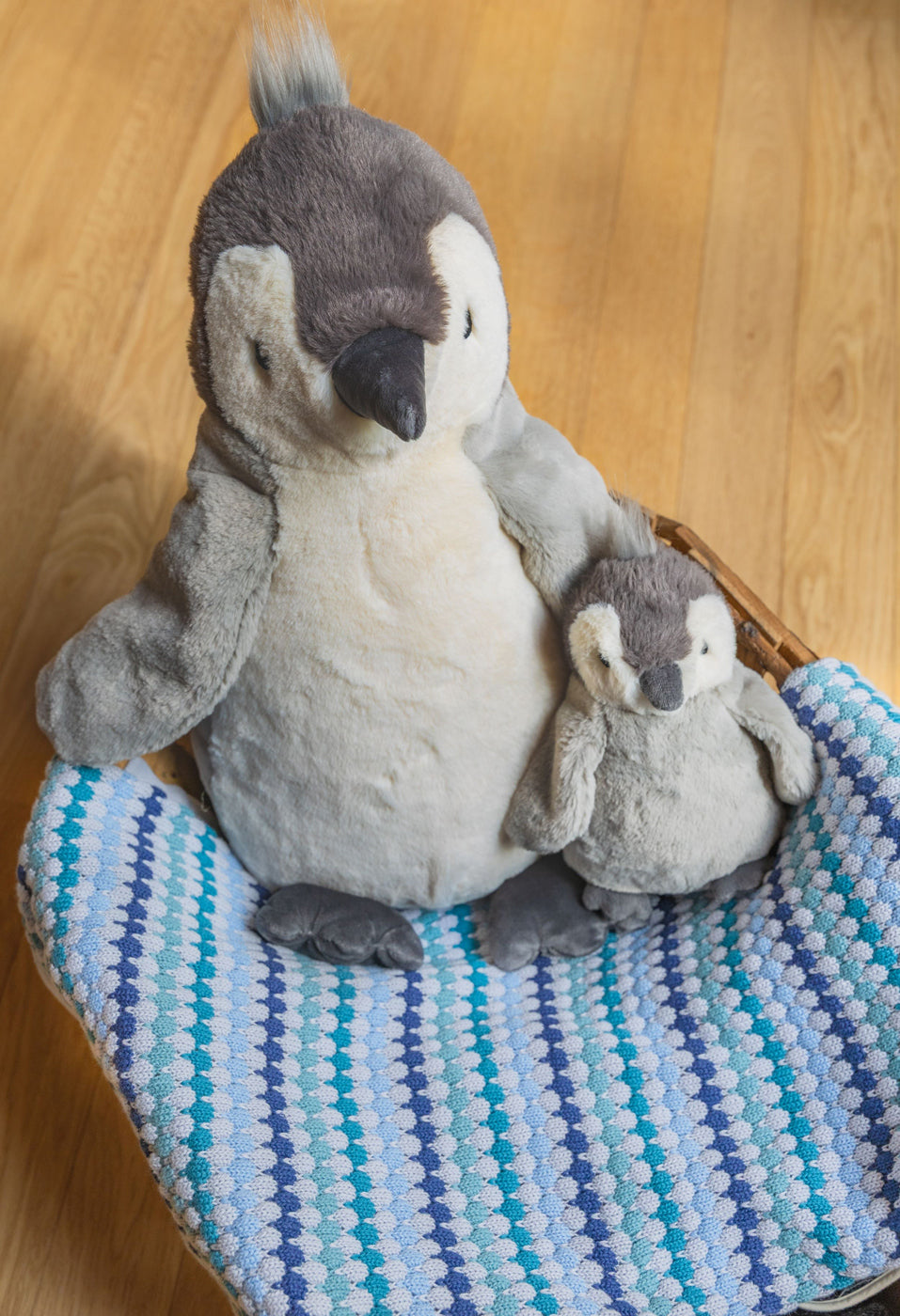 Nana Huchy Confetti Stripe Baby Blanket - Blue