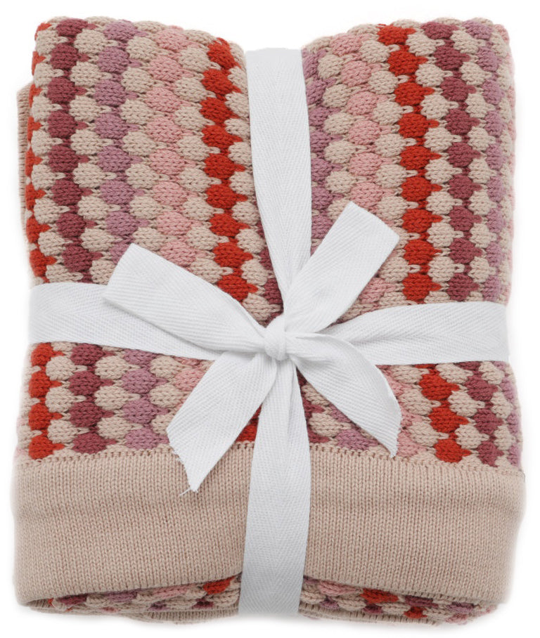 Nana Huchy Confetti Stripe Baby Blanket - Pink