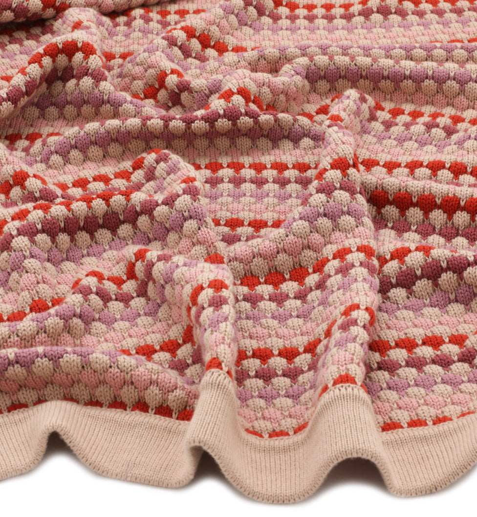 Nana Huchy Confetti Stripe Baby Blanket - Pink