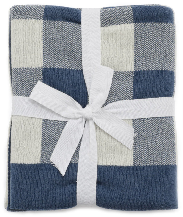 Nana Huchy Gingham Baby Blanket - Blue
