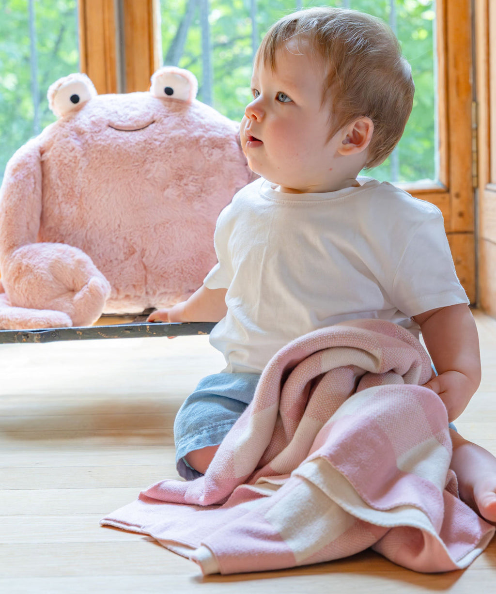 Nana Huchy Gingham Baby Blanket - Pink