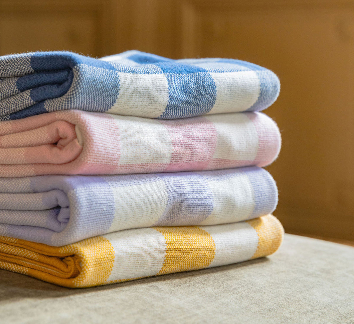 Nana Huchy Gingham Baby Blanket - Mustard