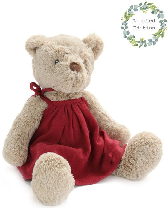 Nana Huchy Mrs Honey Bear - Red Dress (40cm)