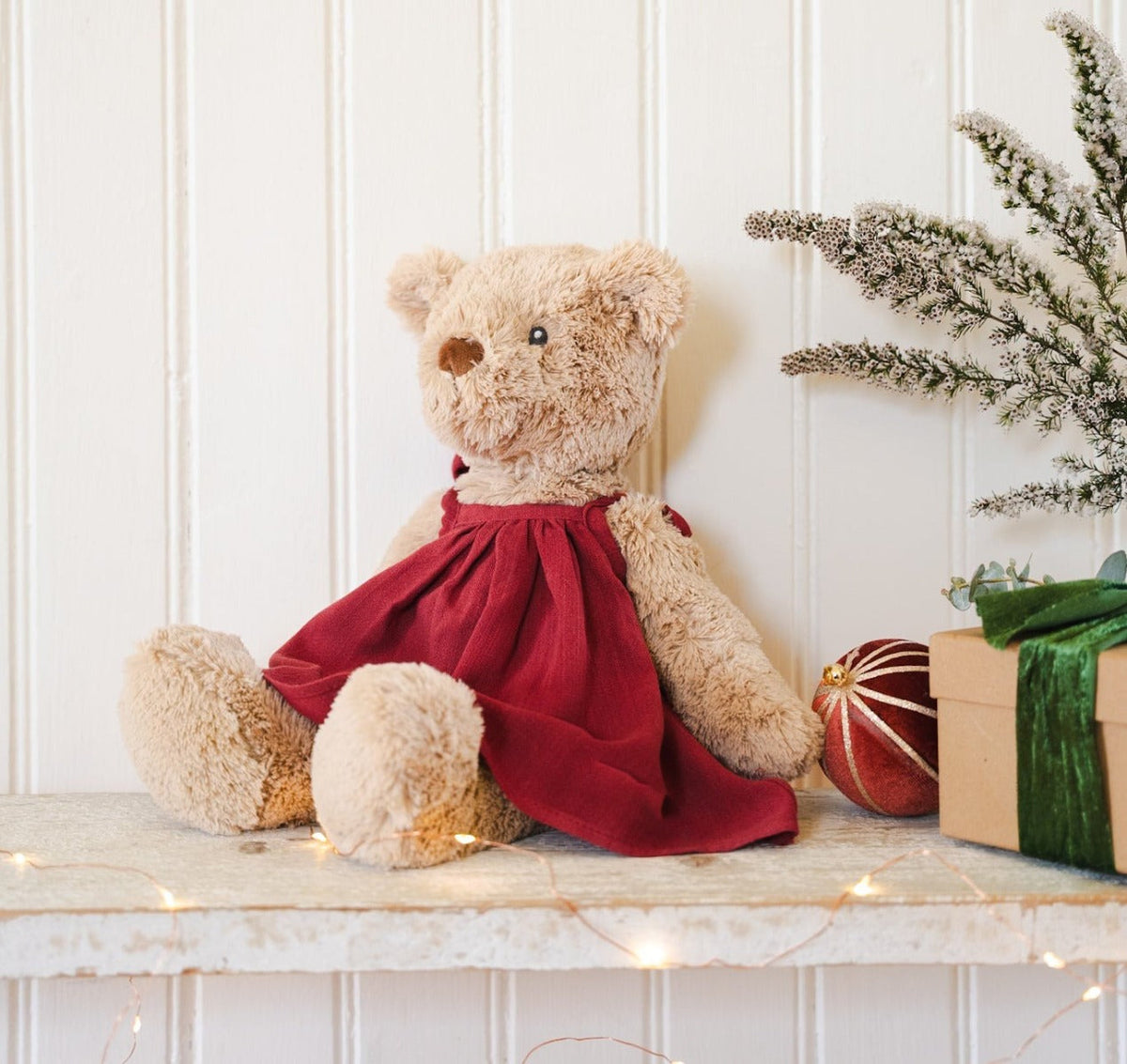 Nana Huchy Mrs Honey Bear - Red Dress (40cm)