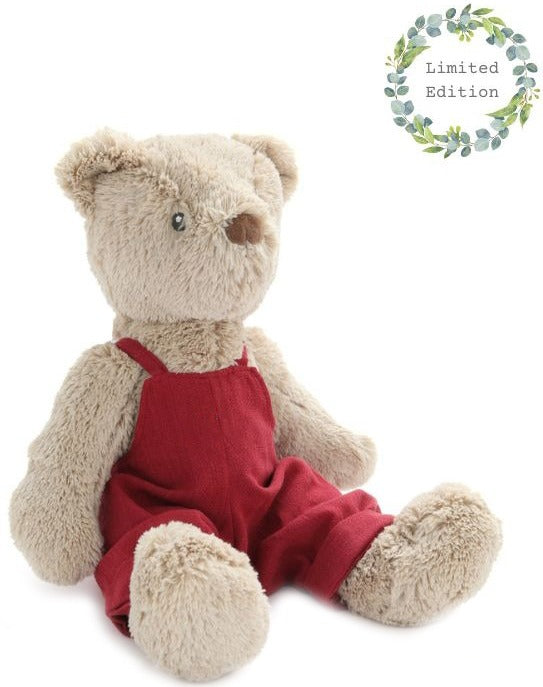 Nana Huchy Mr Honey Bear - Red Overalls (40cm)