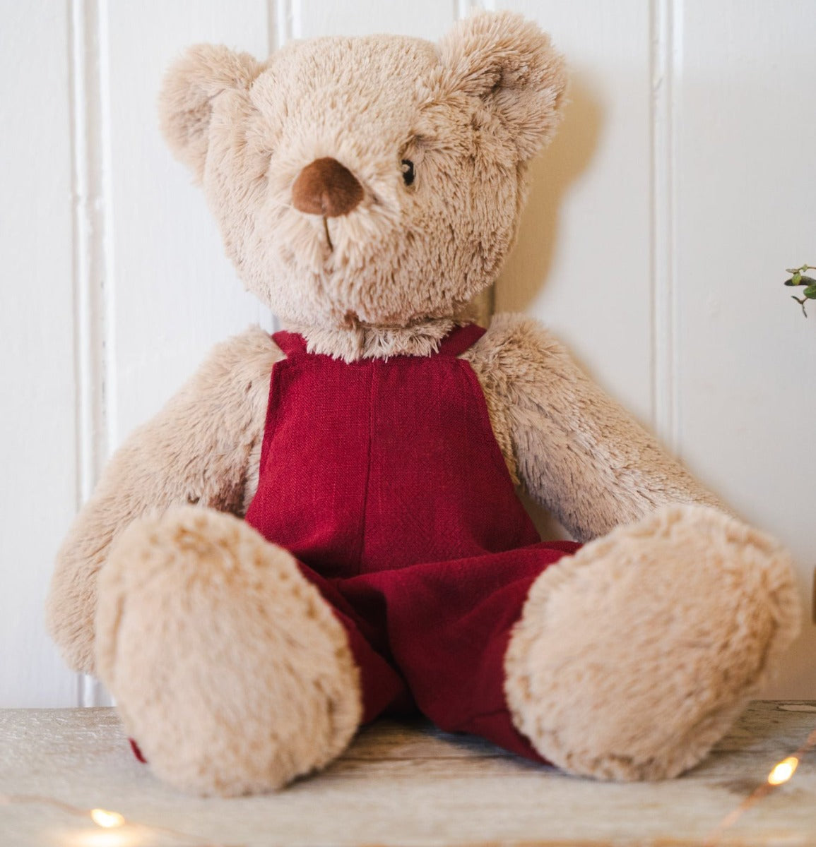 Nana Huchy Mr Honey Bear - Red Overalls (40cm)