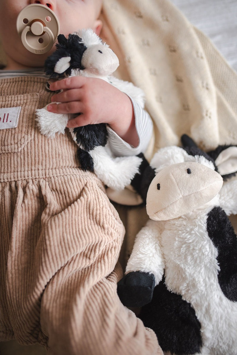 Nana Huchy Mini Clover the Cow Rattle - Black (17cm)