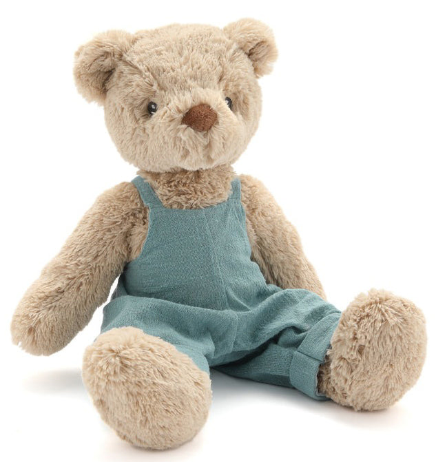 Nana Huchy Mr Honey Bear - Blue Overalls (40cm)