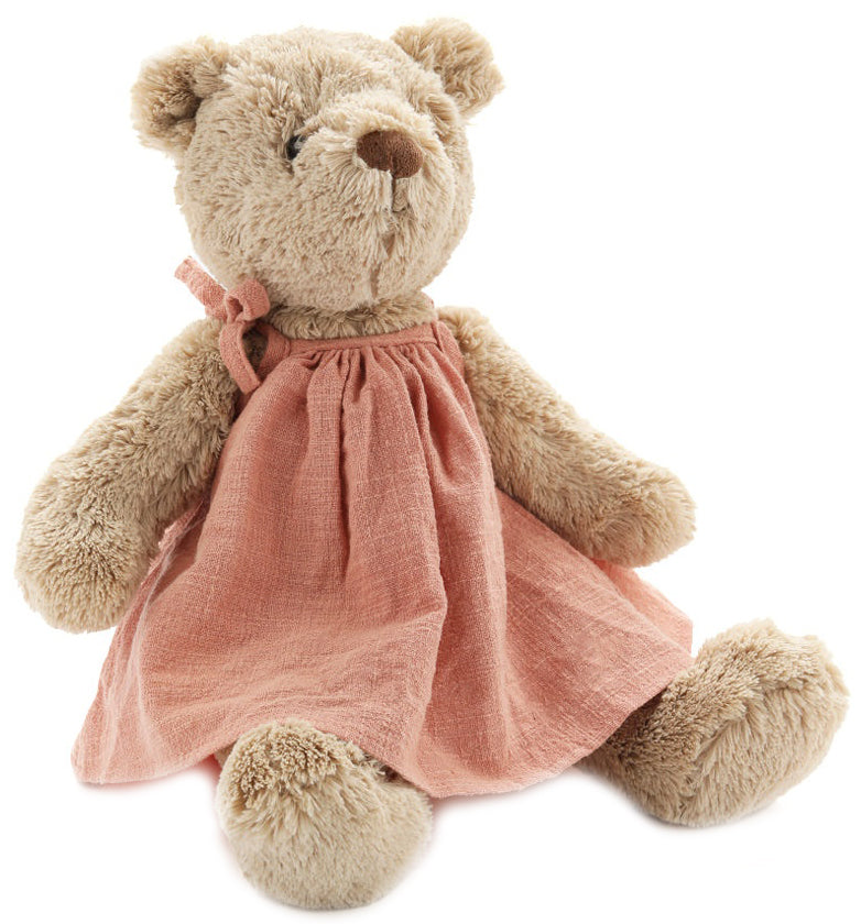 Nana Huchy Mrs Honey Bear - Pink Dress (40cm)
