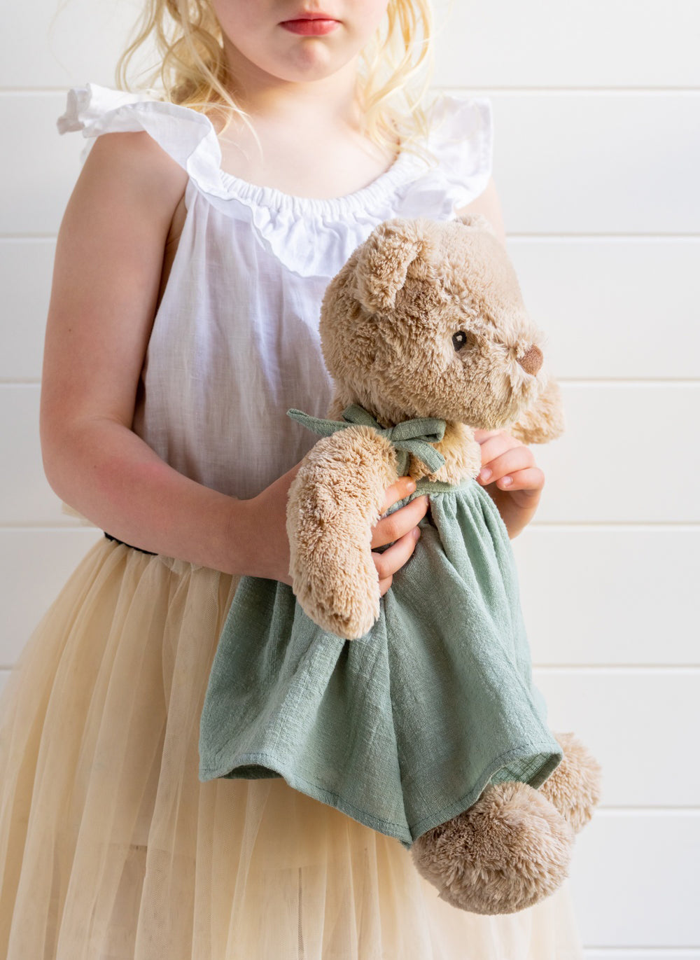 Nana Huchy Mrs Honey Bear - Sage Dress (40cm)