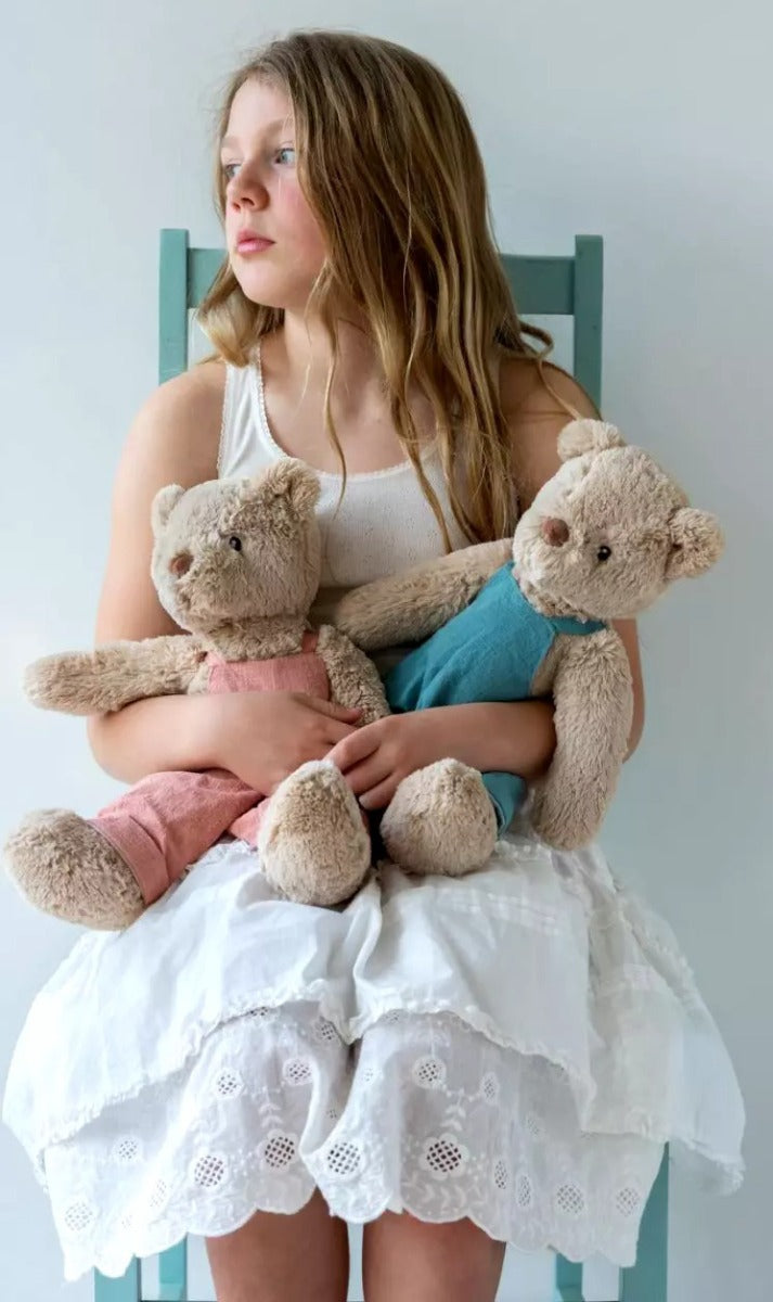 Nana Huchy Mr Honey Bear - Pink Overalls (40cm)