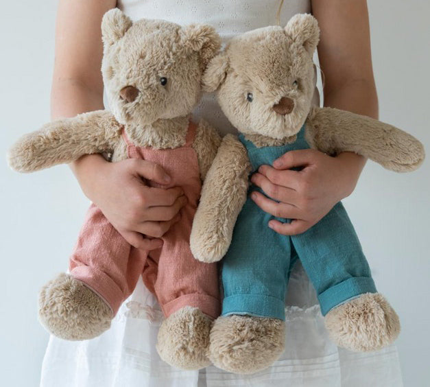 Nana Huchy Mr Honey Bear - Pink Overalls (40cm)
