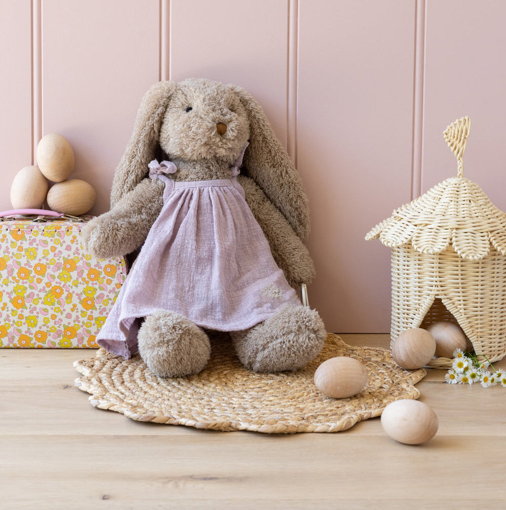 Nana Huchy Mrs Honey Bunny - Lilac Dress (40cm)