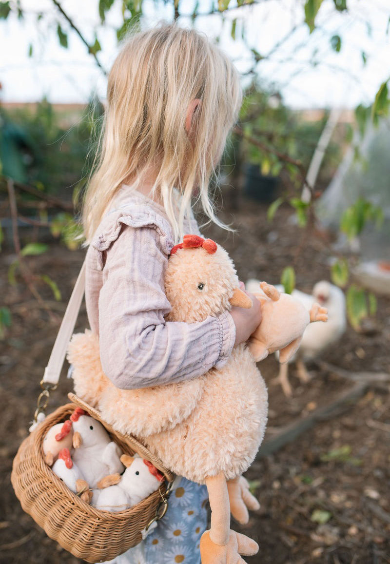 Nana Huchy Henrietta the Hen Rattle - Cream (13cm)