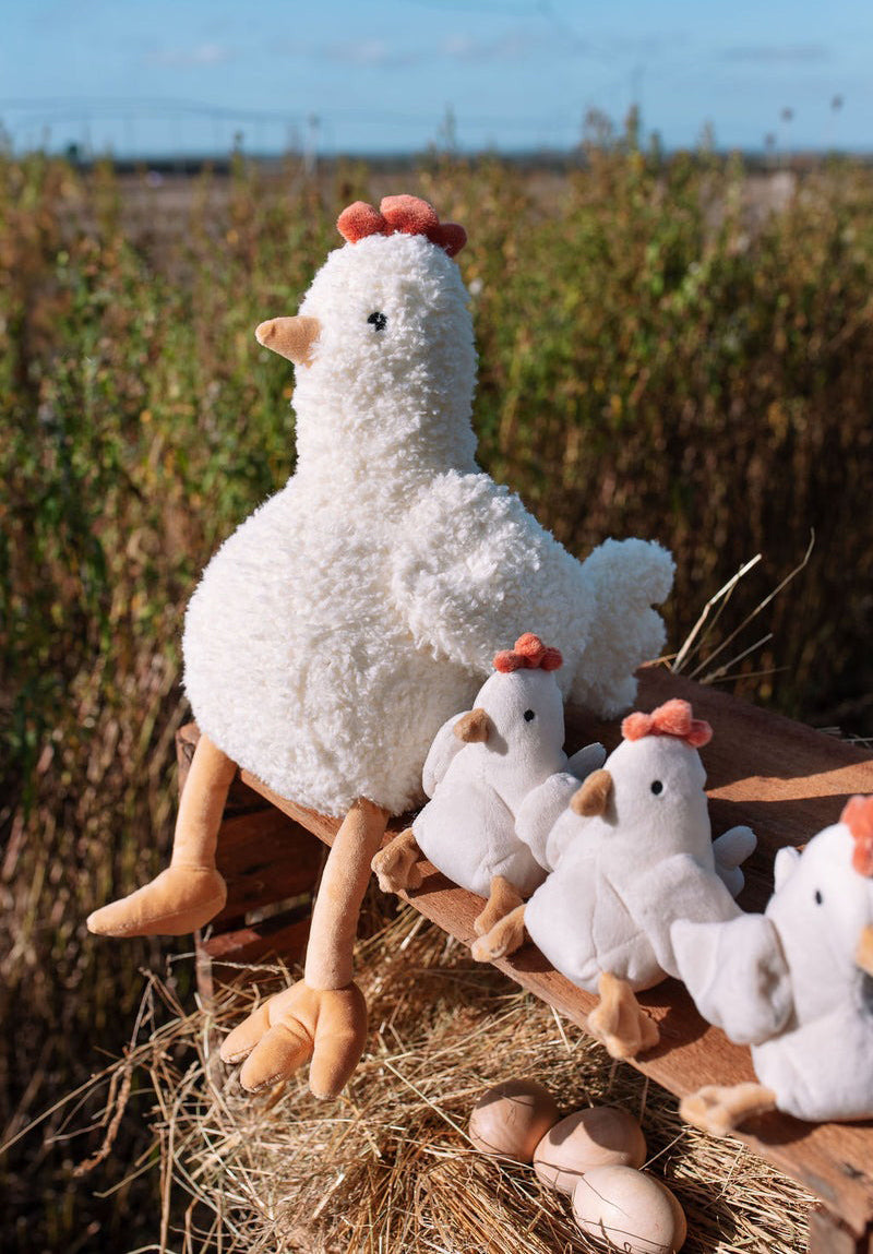 Nana Huchy Henrietta the Hen Rattle - Cream (13cm)