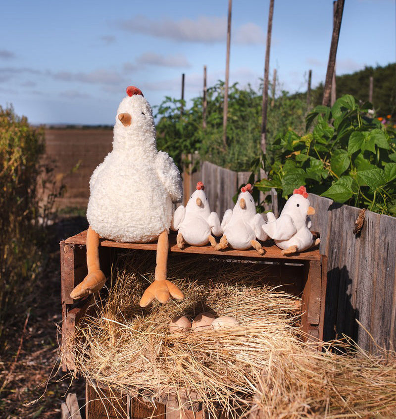 Nana Huchy Henrietta the Hen Rattle - Cream (13cm)