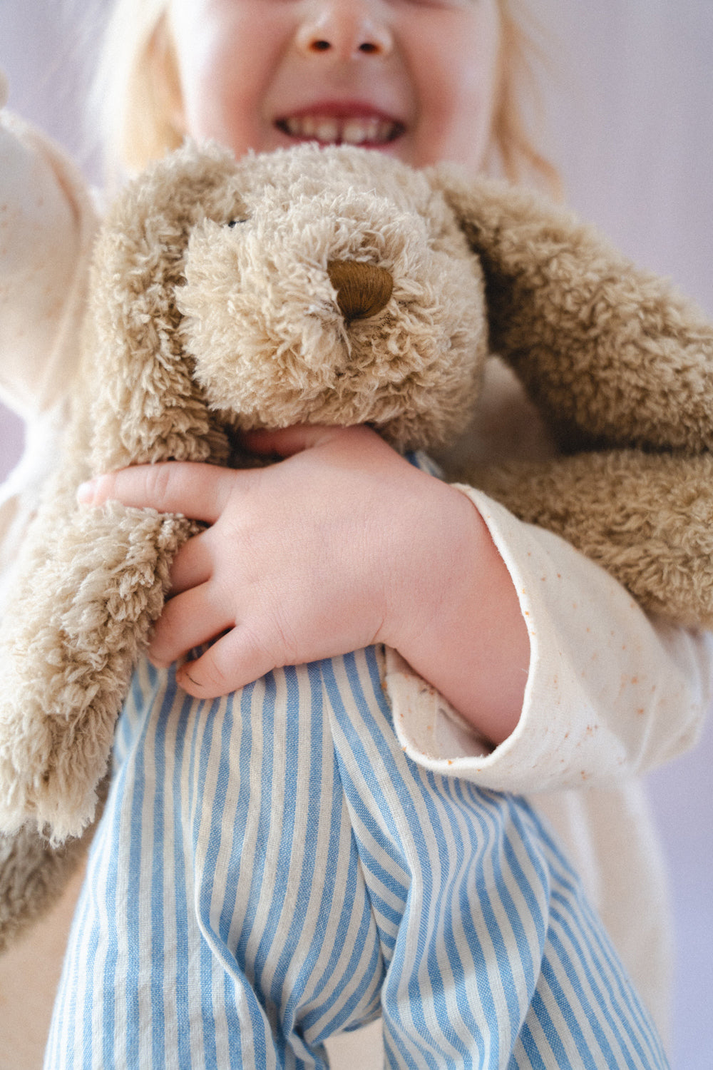 Nana Huchy Mr Honey Bunny - Blue Stripe Overalls (40cm)