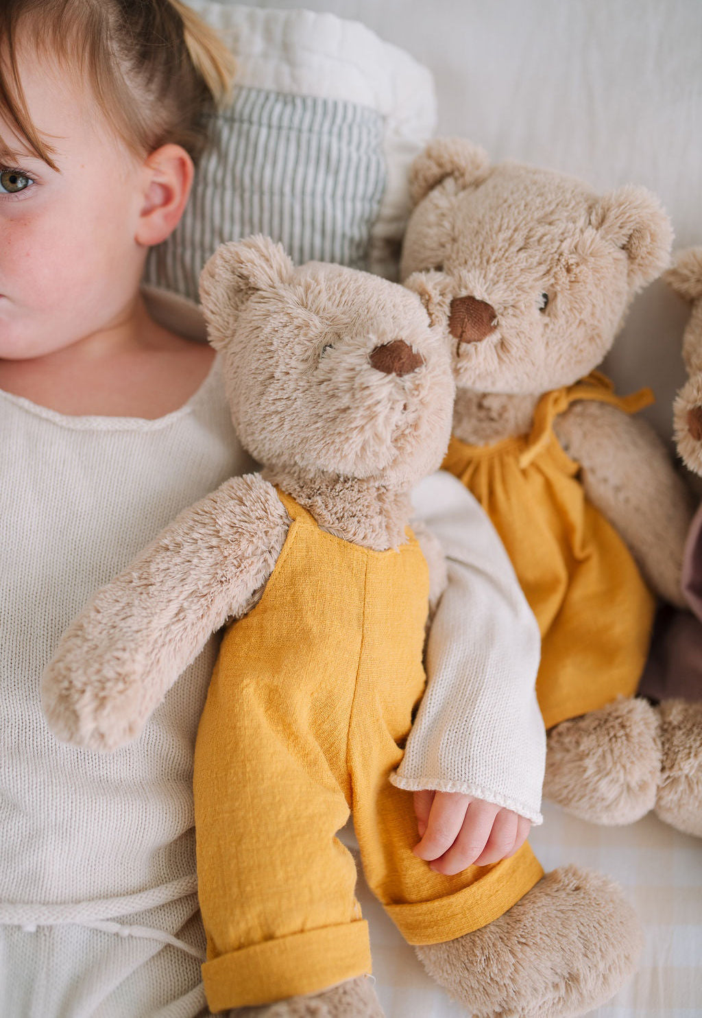 Nana Huchy Mr Honey Bear - Mustard Overalls (40cm)