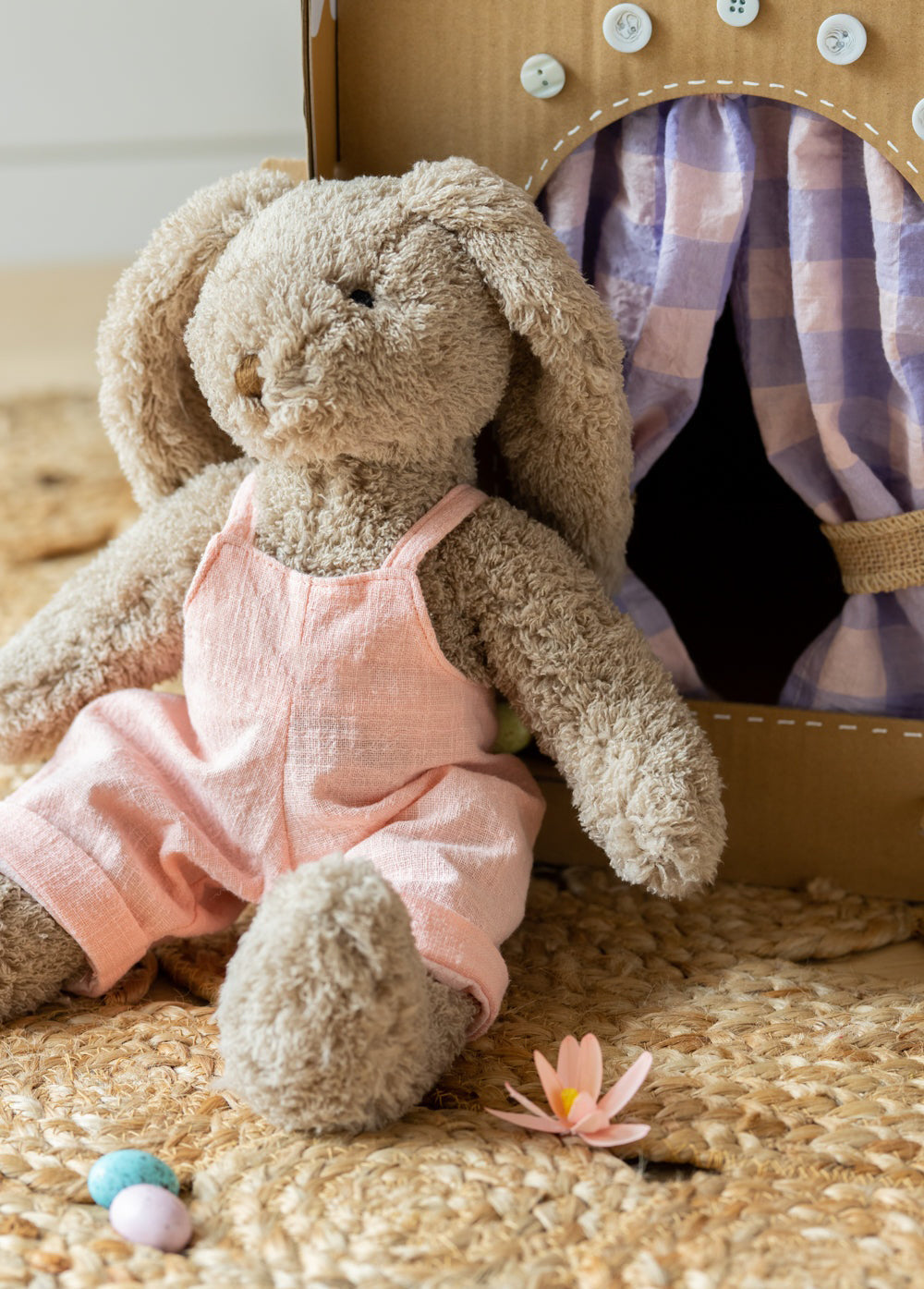 Nana Huchy Mr Honey Bunny - Baby Pink Overalls (40cm)