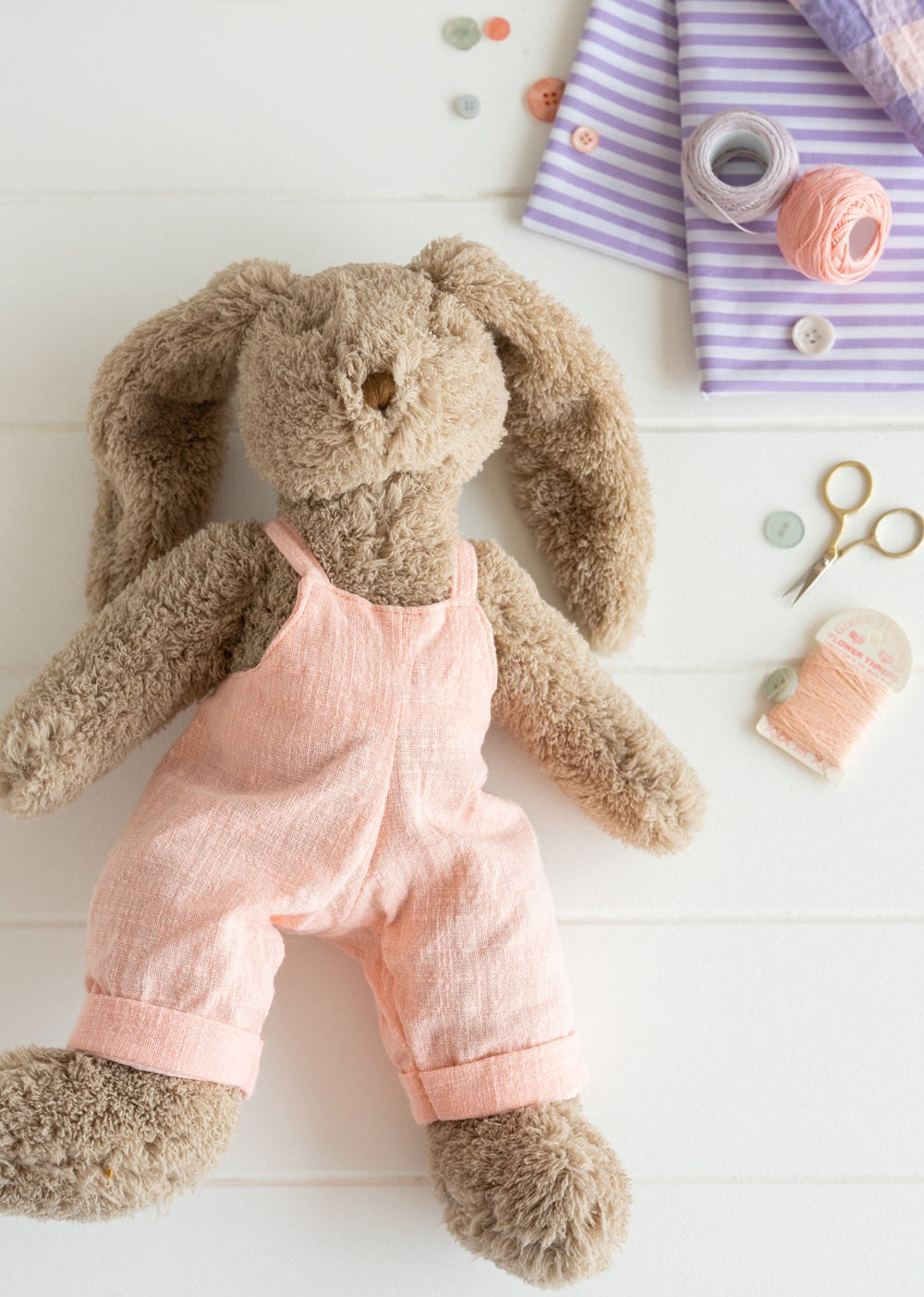 Nana Huchy Mr Honey Bunny - Baby Pink Overalls (40cm)