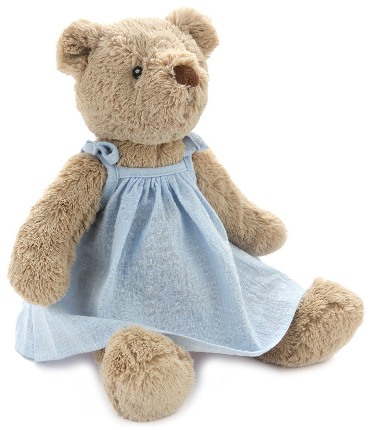 Nana Huchy Mrs Honey Bear - Baby Blue Dress (40cm)