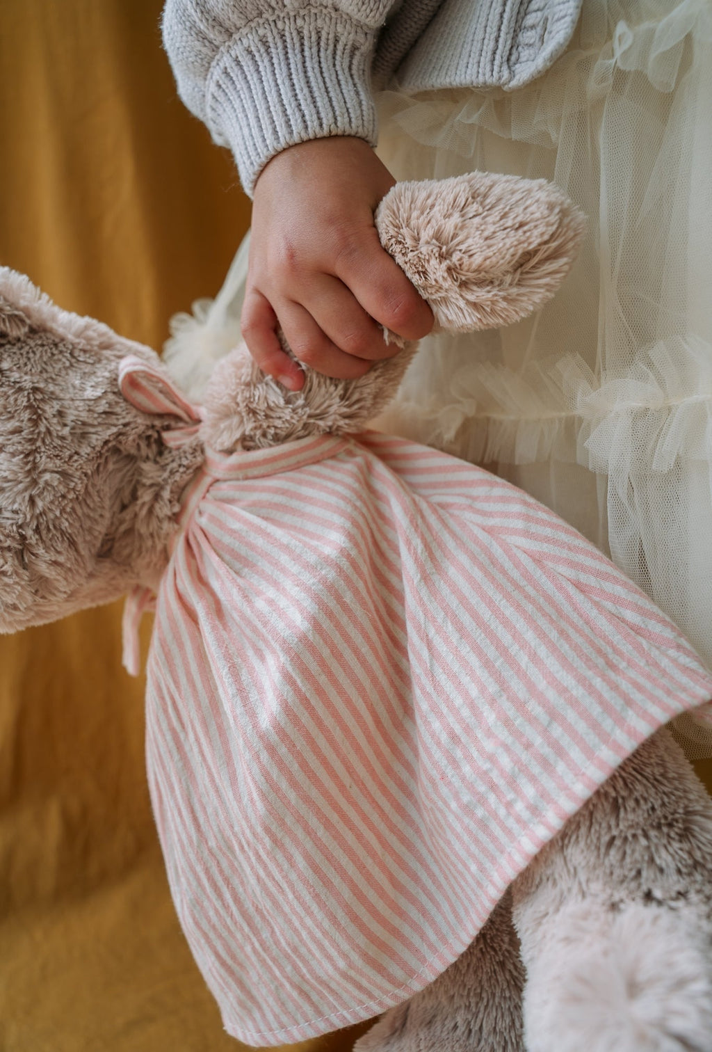 Nana Huchy Mrs Honey Bear - Pink Stripe Dress (40cm)