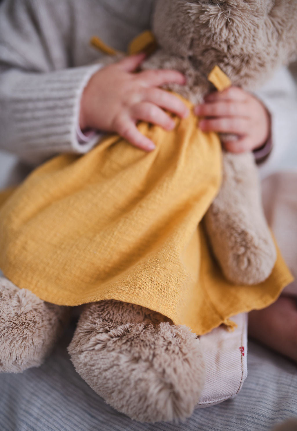Nana Huchy Mrs Honey Bear - Mustard Dress (40cm)