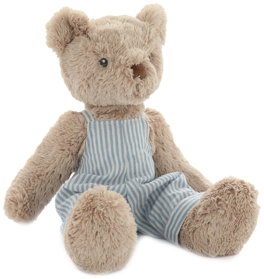 Nana Huchy Mr Honey Bear - Blue Stripe Overalls (40cm)