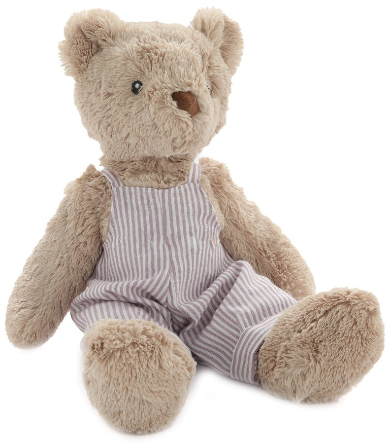 Nana Huchy Mr Honey Bear - Lilac Stripe Overalls (40cm)