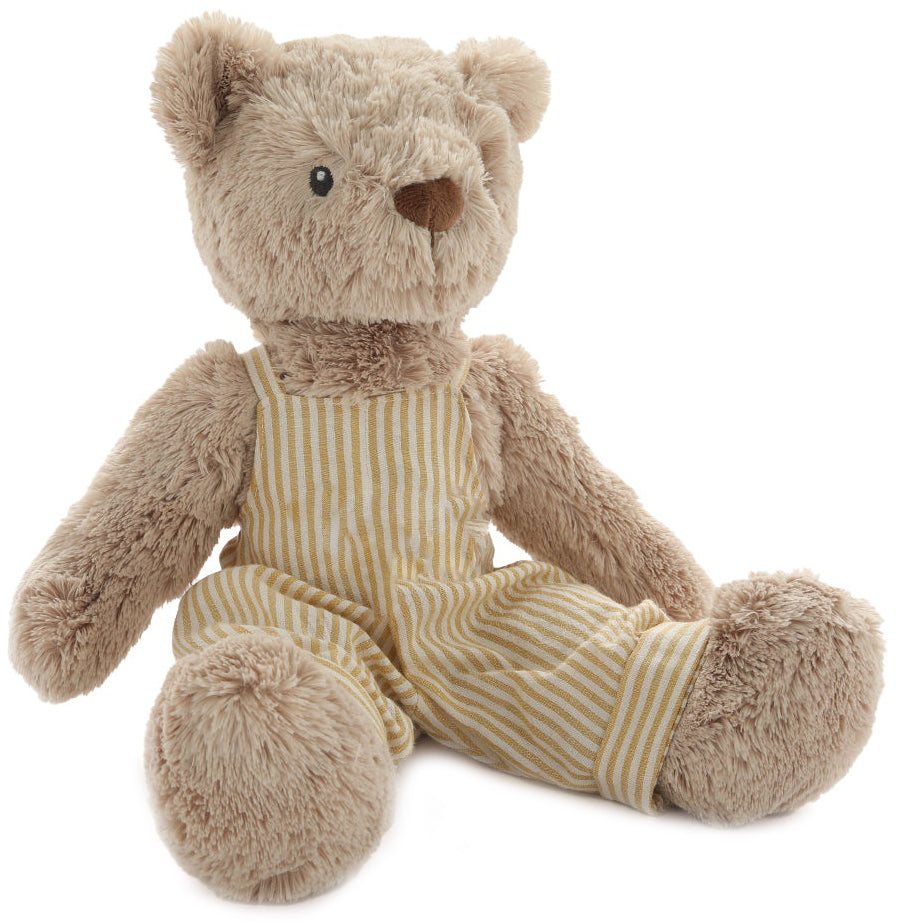 Nana Huchy Mr Honey Bear - Mustard Stripe Overalls (40cm)