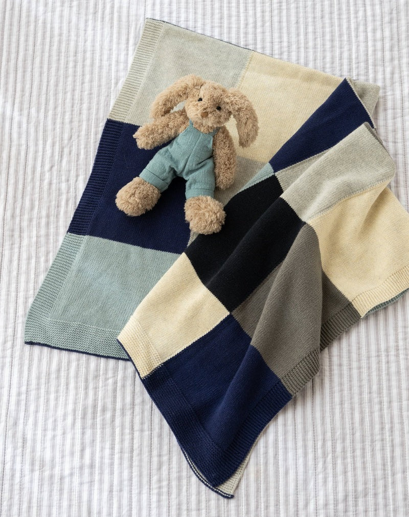 Nana Huchy Patchwork Baby Blanket - Blue