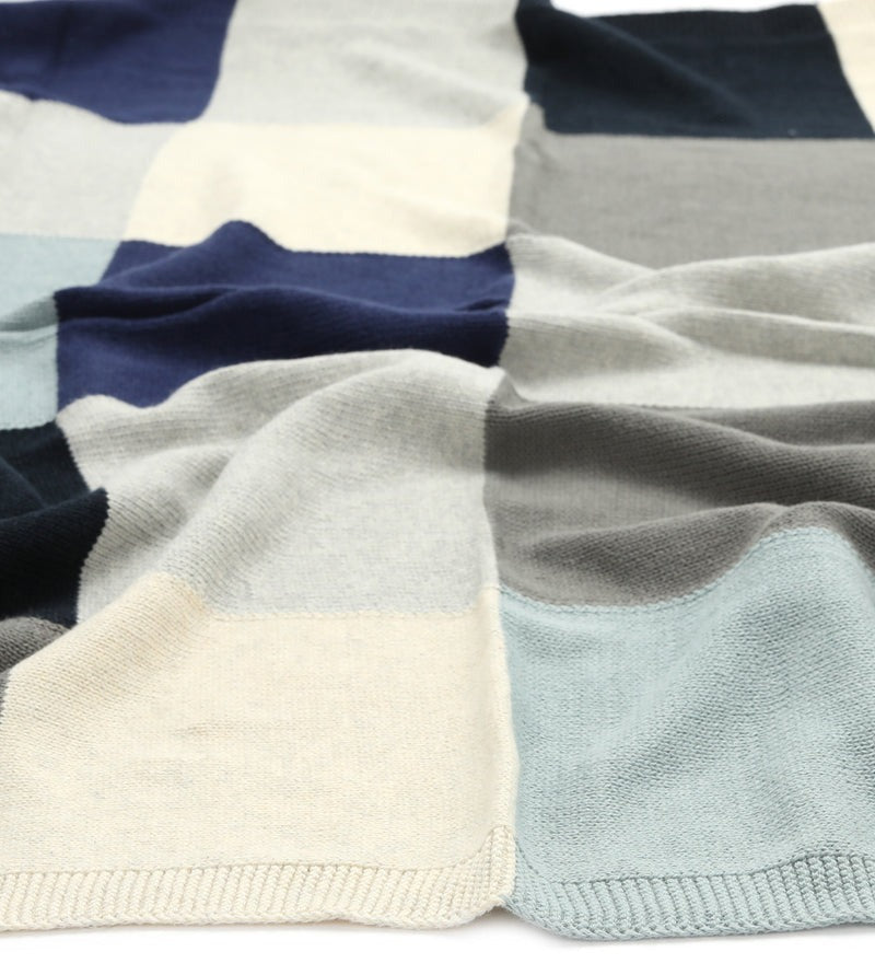 Nana Huchy Patchwork Baby Blanket - Blue
