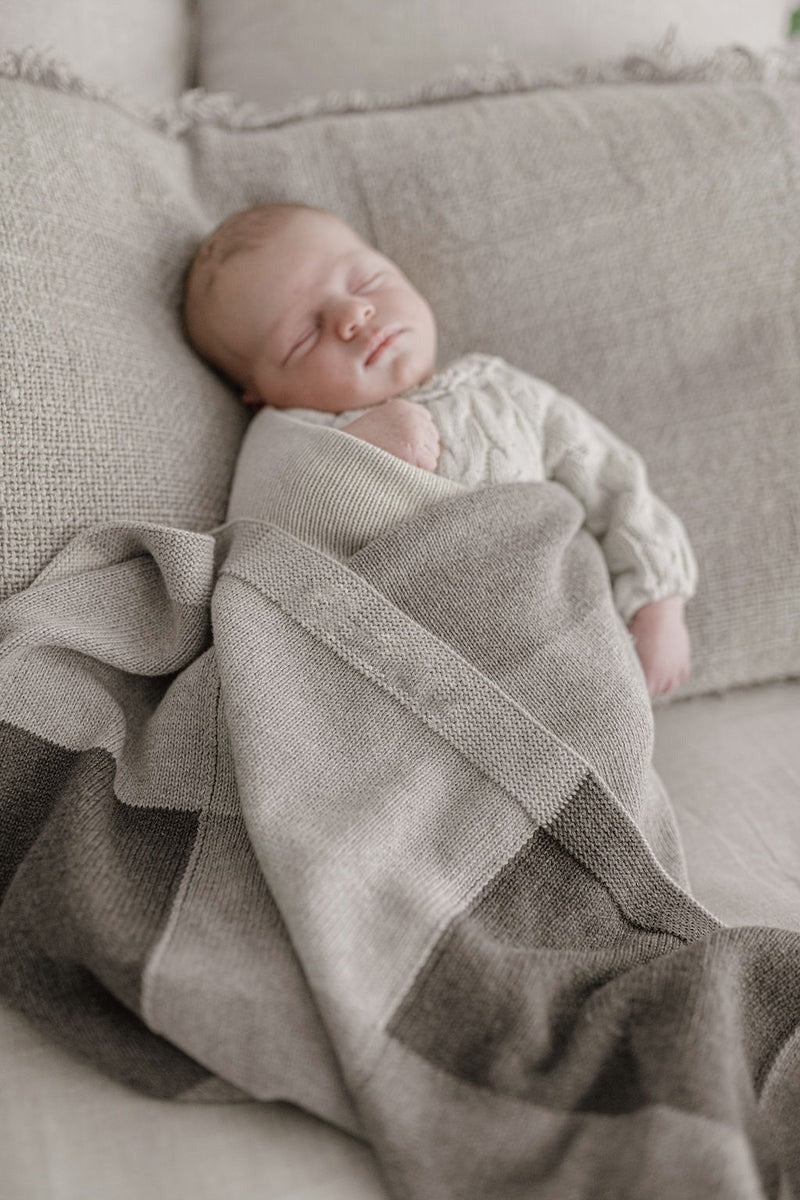 Nana Huchy Patchwork Baby Blanket - Grey