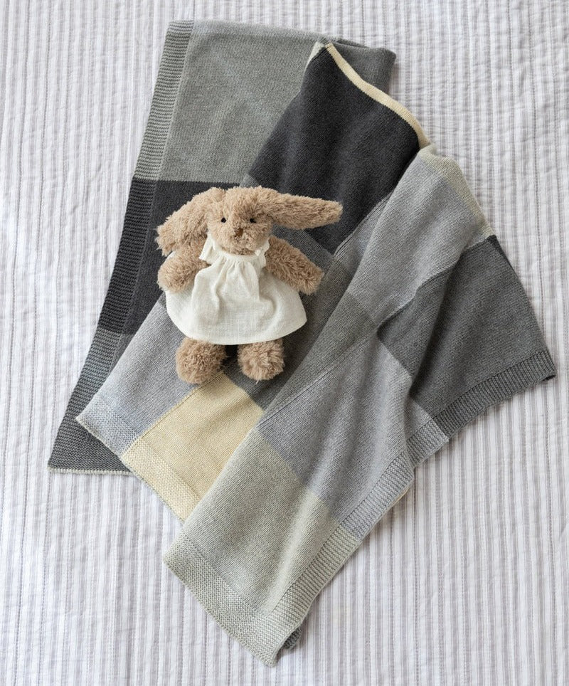 Nana Huchy Patchwork Baby Blanket - Grey
