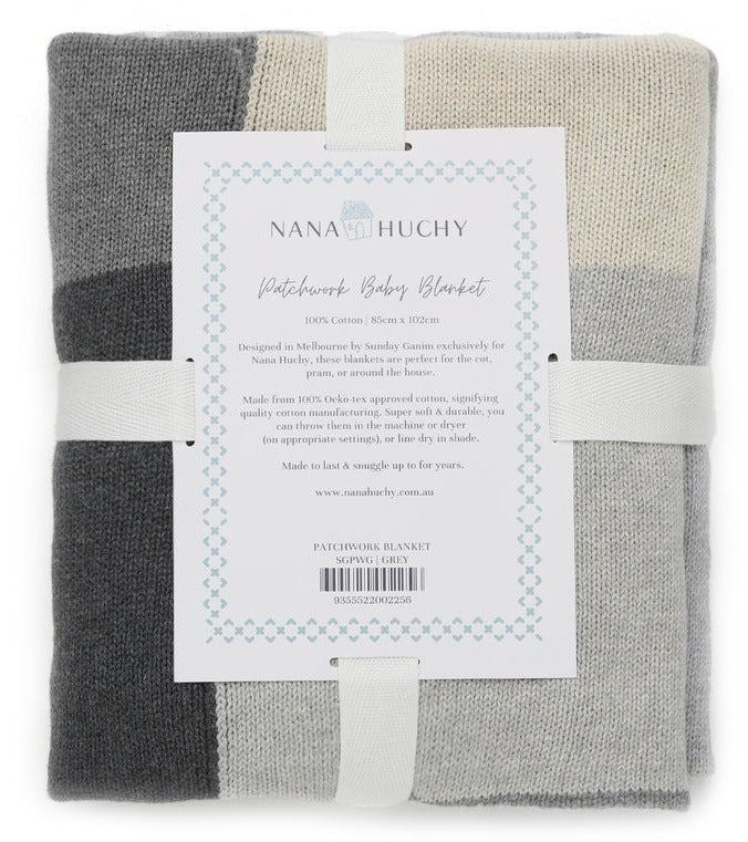 Nana Huchy Patchwork Baby Blanket - Grey