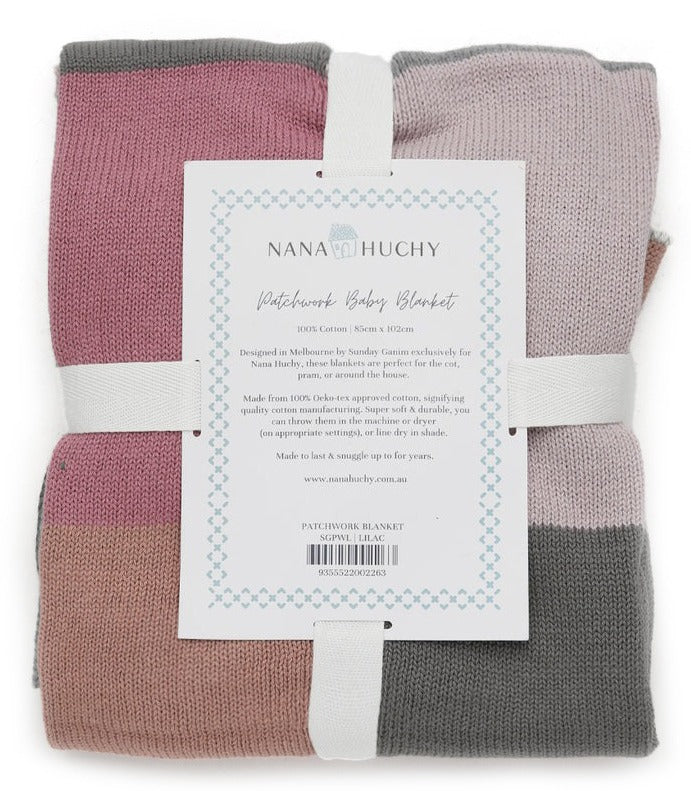 Nana Huchy Patchwork Baby Blanket - Lilac