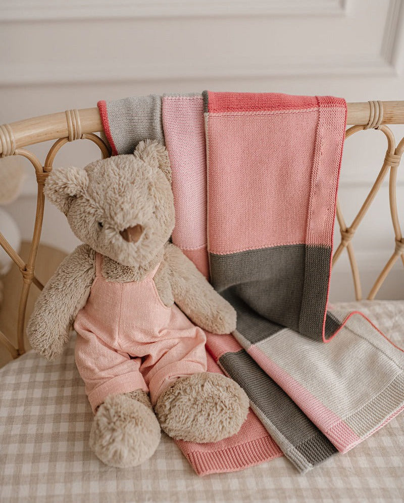 Nana Huchy Patchwork Baby Blanket - Pink