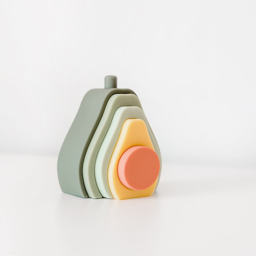 OB Designs Silicone Avocado Stacker Toy