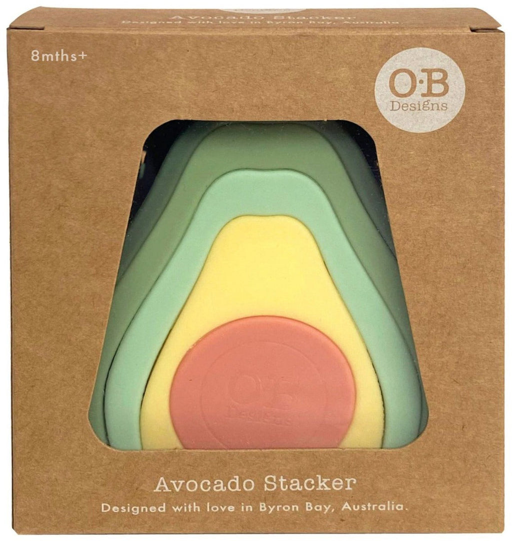 OB Designs Silicone Avocado Stacker Toy