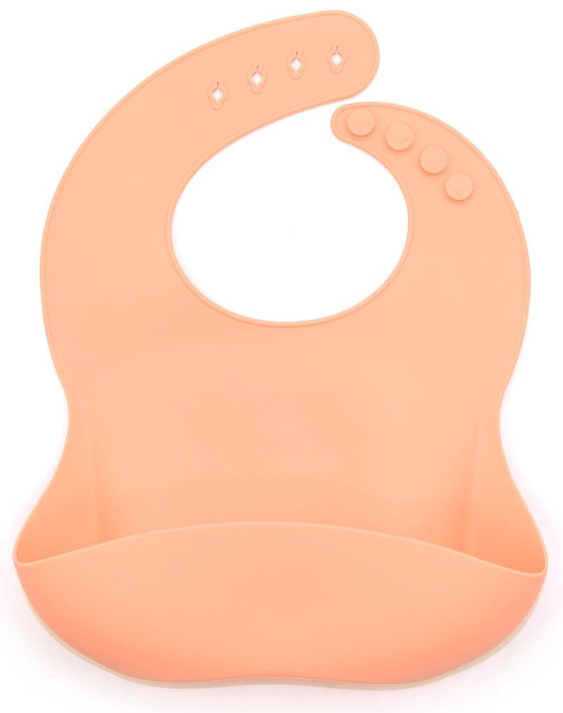 OB Designs Eco-Friendly Silicone Bib - Peach