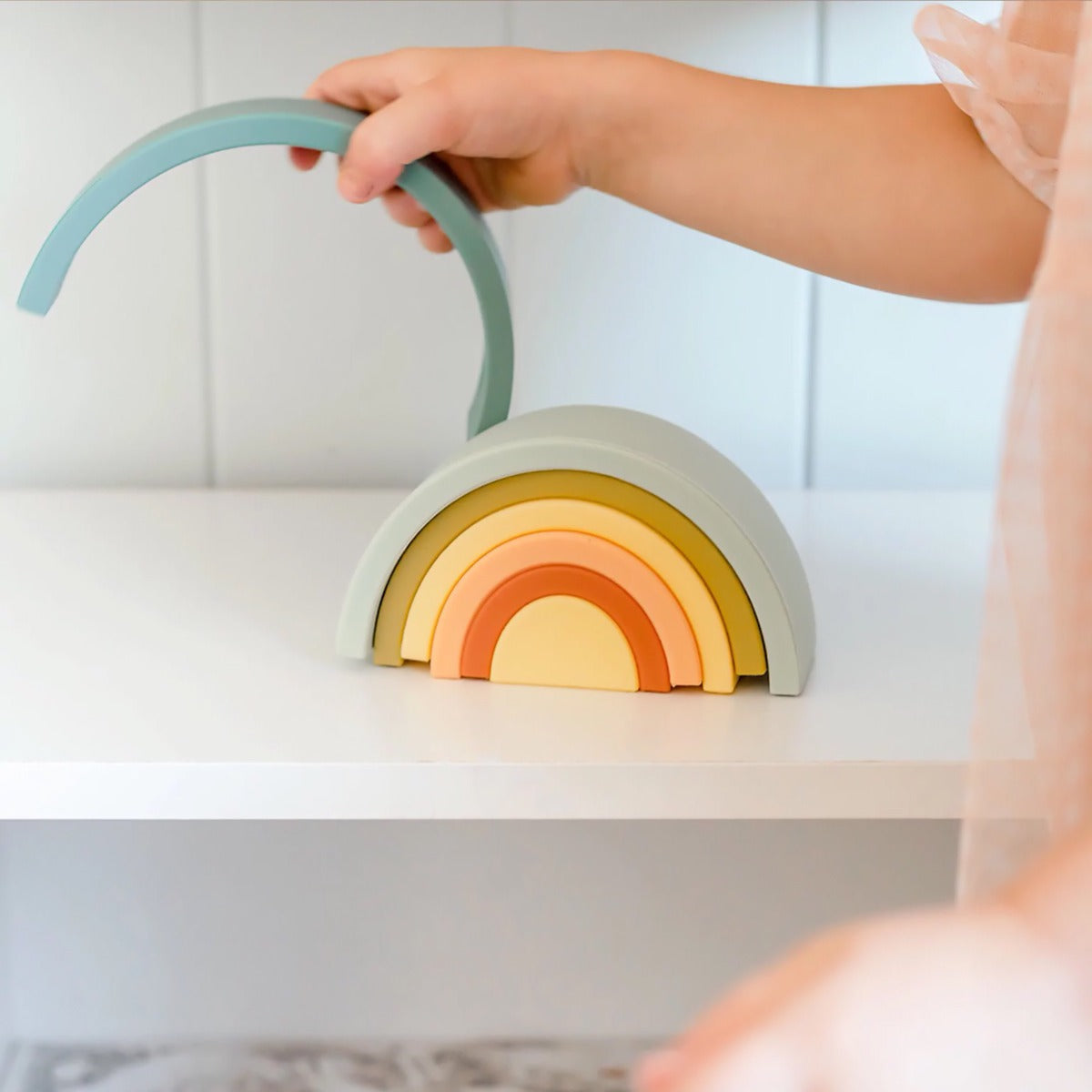 OB Designs Silicone Rainbow Stacker - Blueberry