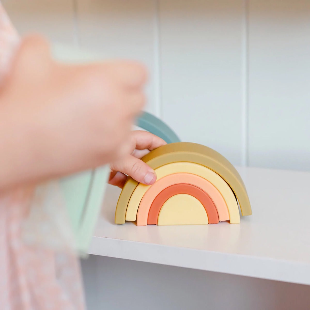 OB Designs Silicone Rainbow Stacker - Blueberry