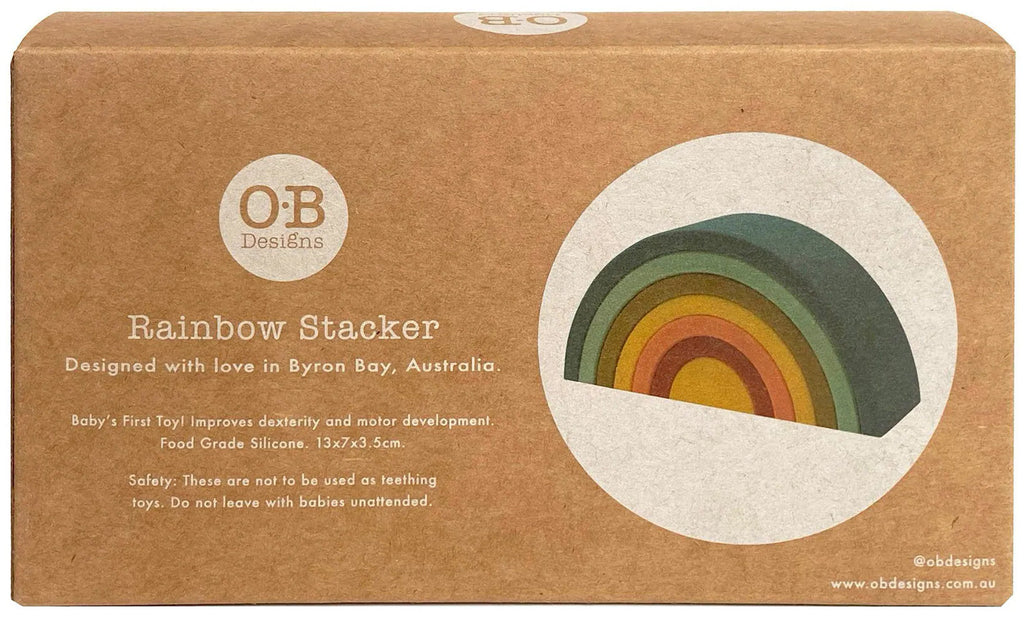 OB Designs Silicone Rainbow Stacker - Blueberry