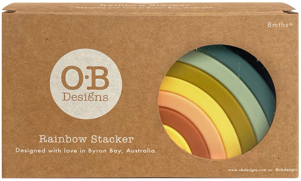 OB Designs Silicone Rainbow Stacker - Blueberry