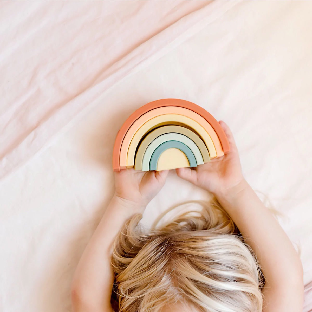 OB Designs Silicone Rainbow Stacker - Cherry