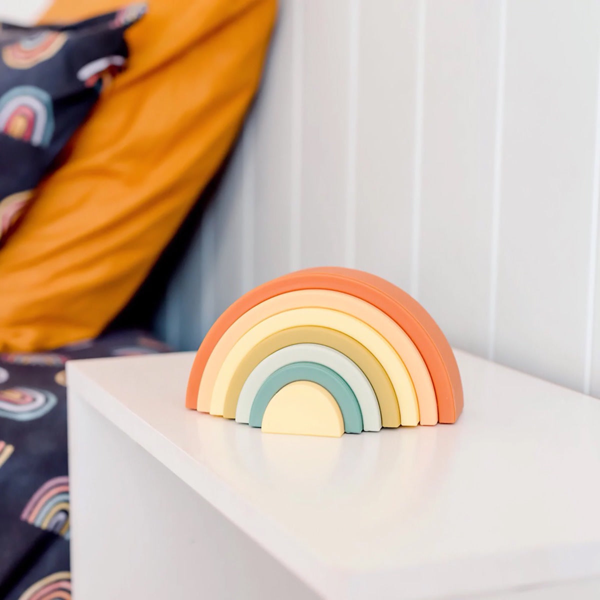 OB Designs Silicone Rainbow Stacker - Cherry