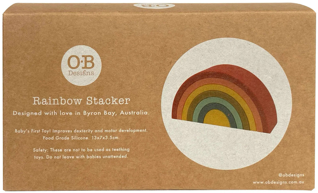 OB Designs Silicone Rainbow Stacker - Cherry