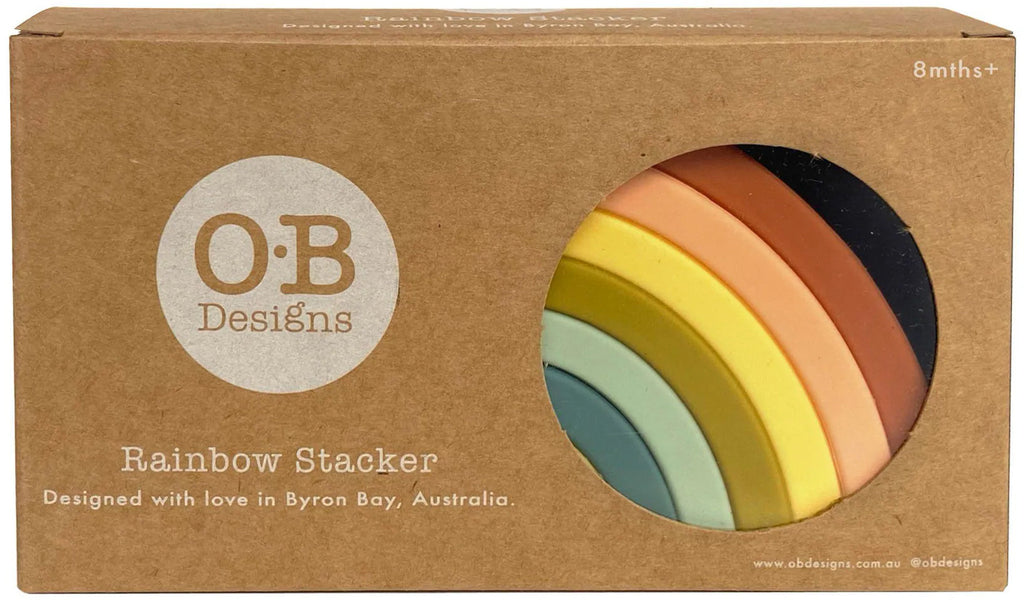 OB Designs Silicone Rainbow Stacker - Cherry